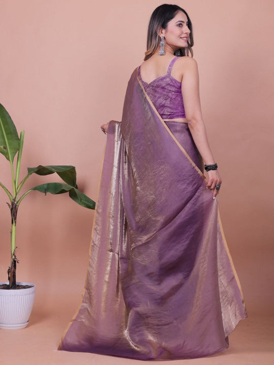 Linen Cotton Saree with Blouse Piece