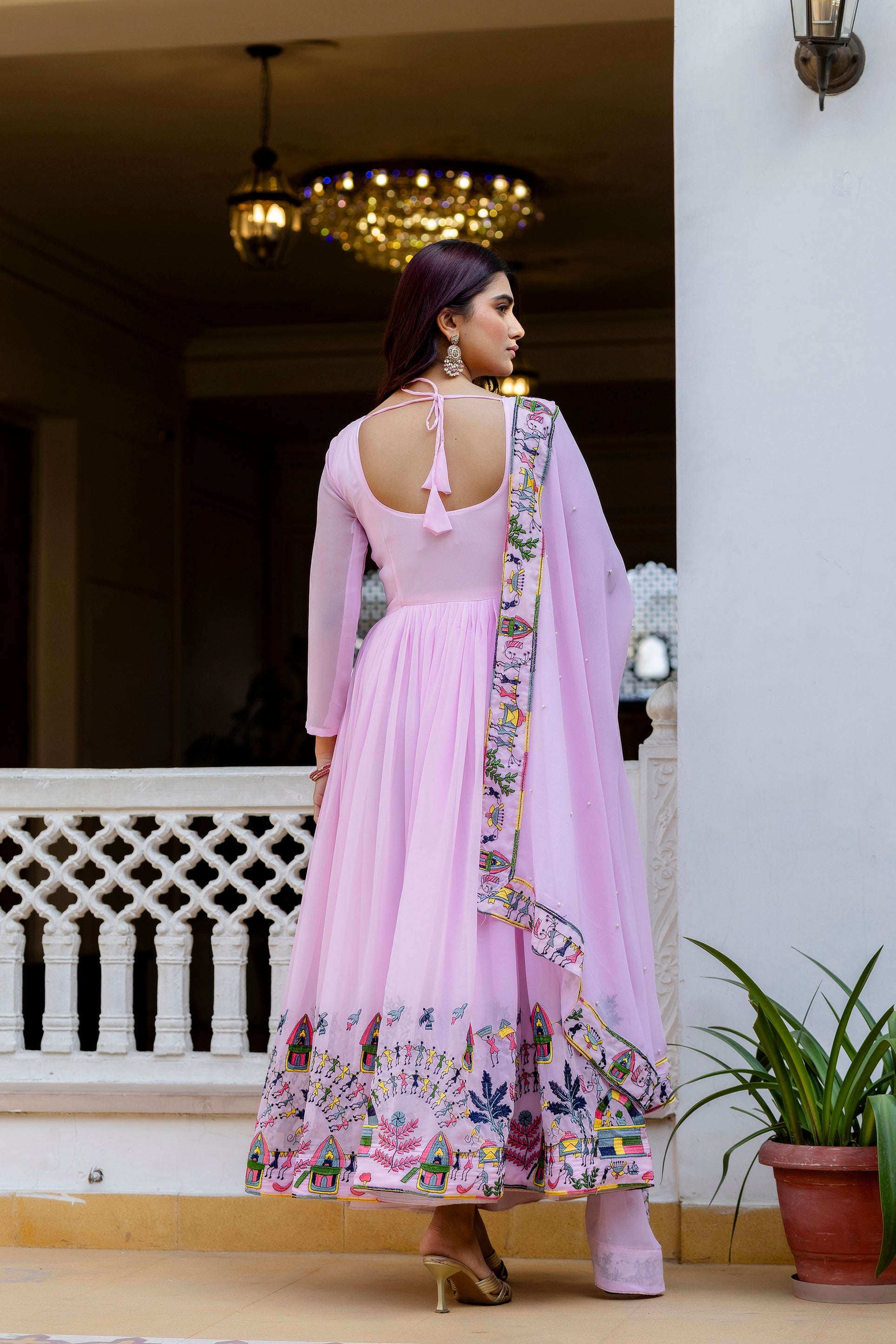 Baby Printed Anarkali Gown with Dupatta | Designer Ethnic Gown | Premium Festive & Wedding Wear