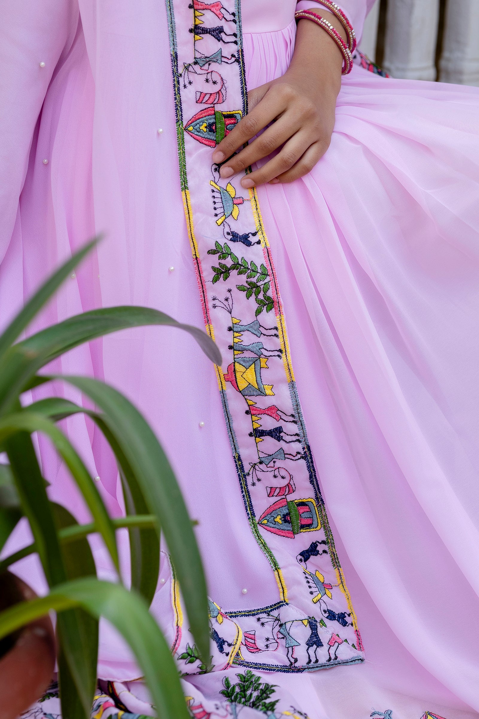 Baby Printed Anarkali Gown with Dupatta | Designer Ethnic Gown | Premium Festive & Wedding Wear