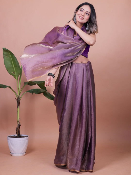 Linen Cotton Saree with Blouse Piece