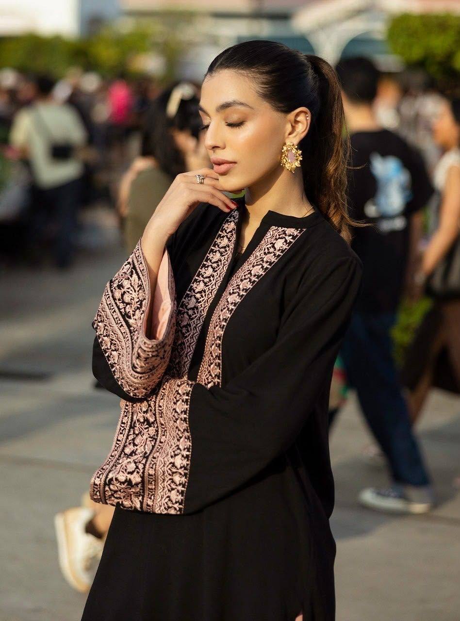 Rayon Cotton Thread Work Kurta Set