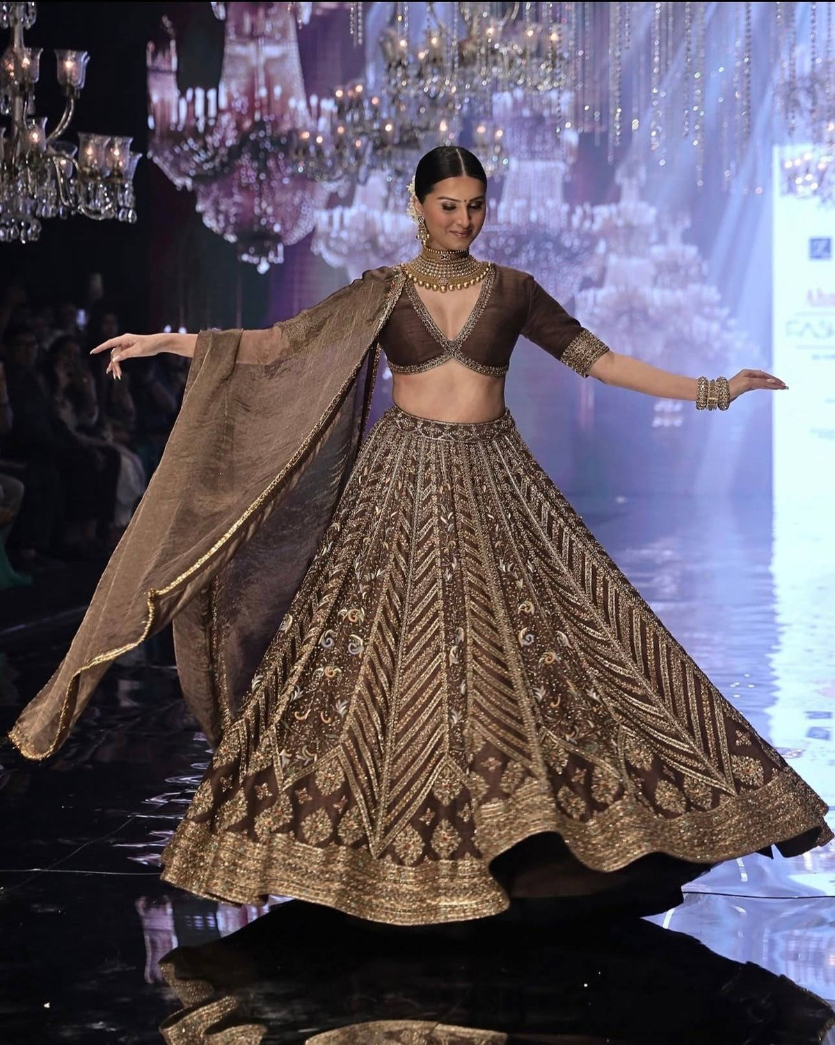 Premium Thai Silk Embroidered Lehenga Set