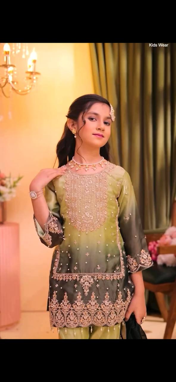 Festive Palazzo Suit with Sequin Embroidery