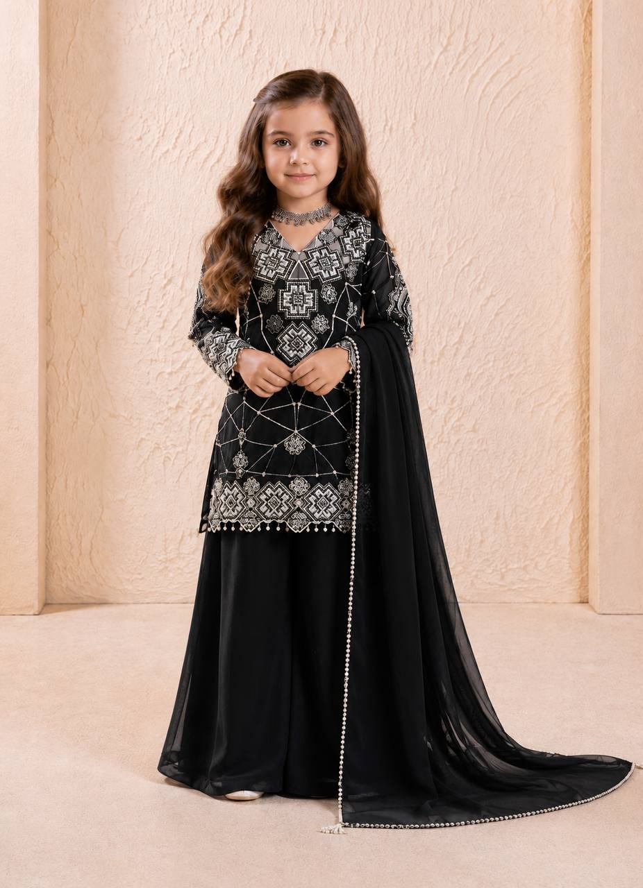 Fox Georgette Embroidered Palazzo Suit
