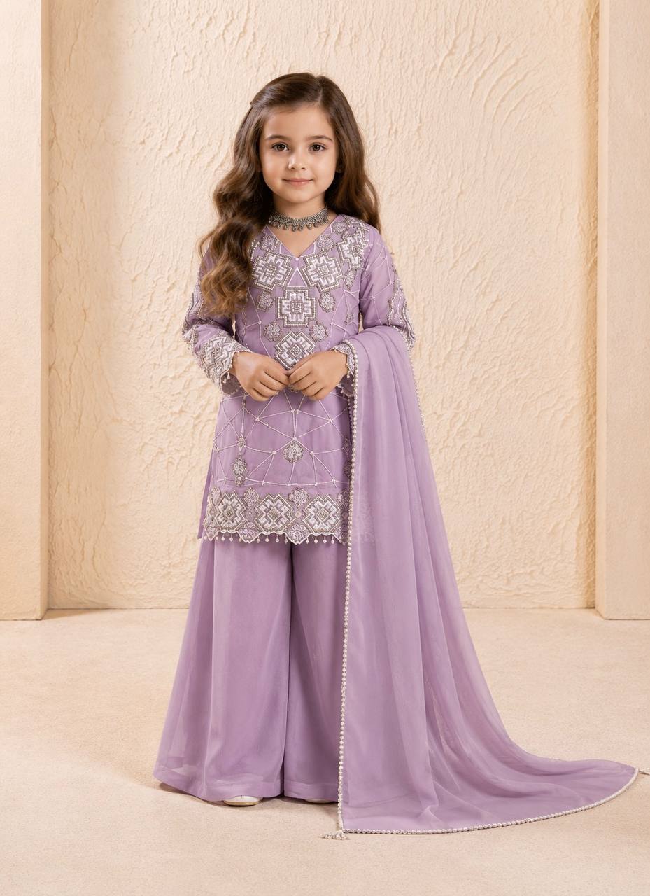 Fox Georgette Embroidered Palazzo Suit