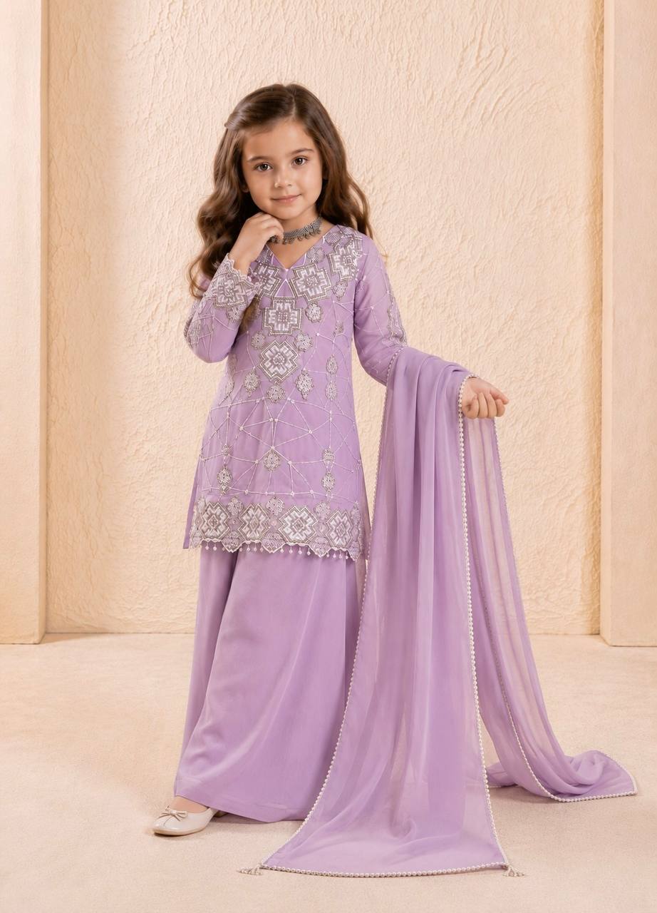 Fox Georgette Embroidered Palazzo Suit