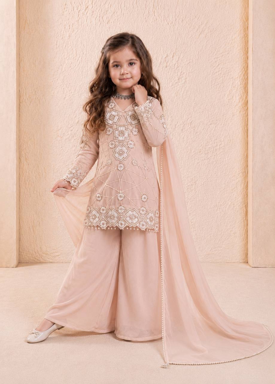 Fox Georgette Embroidered Palazzo Suit