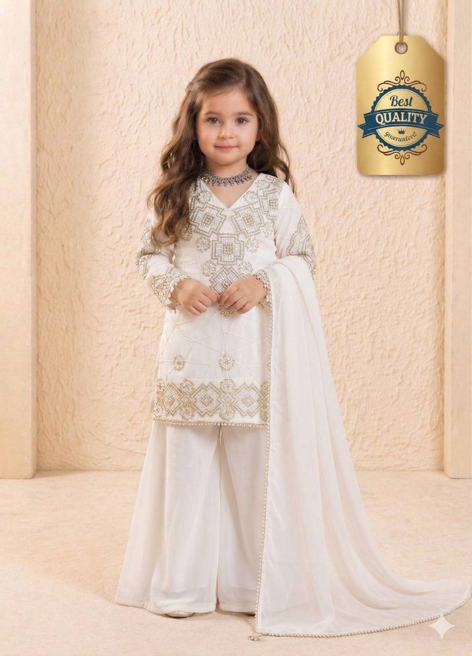 Fox Georgette Embroidered Palazzo Suit
