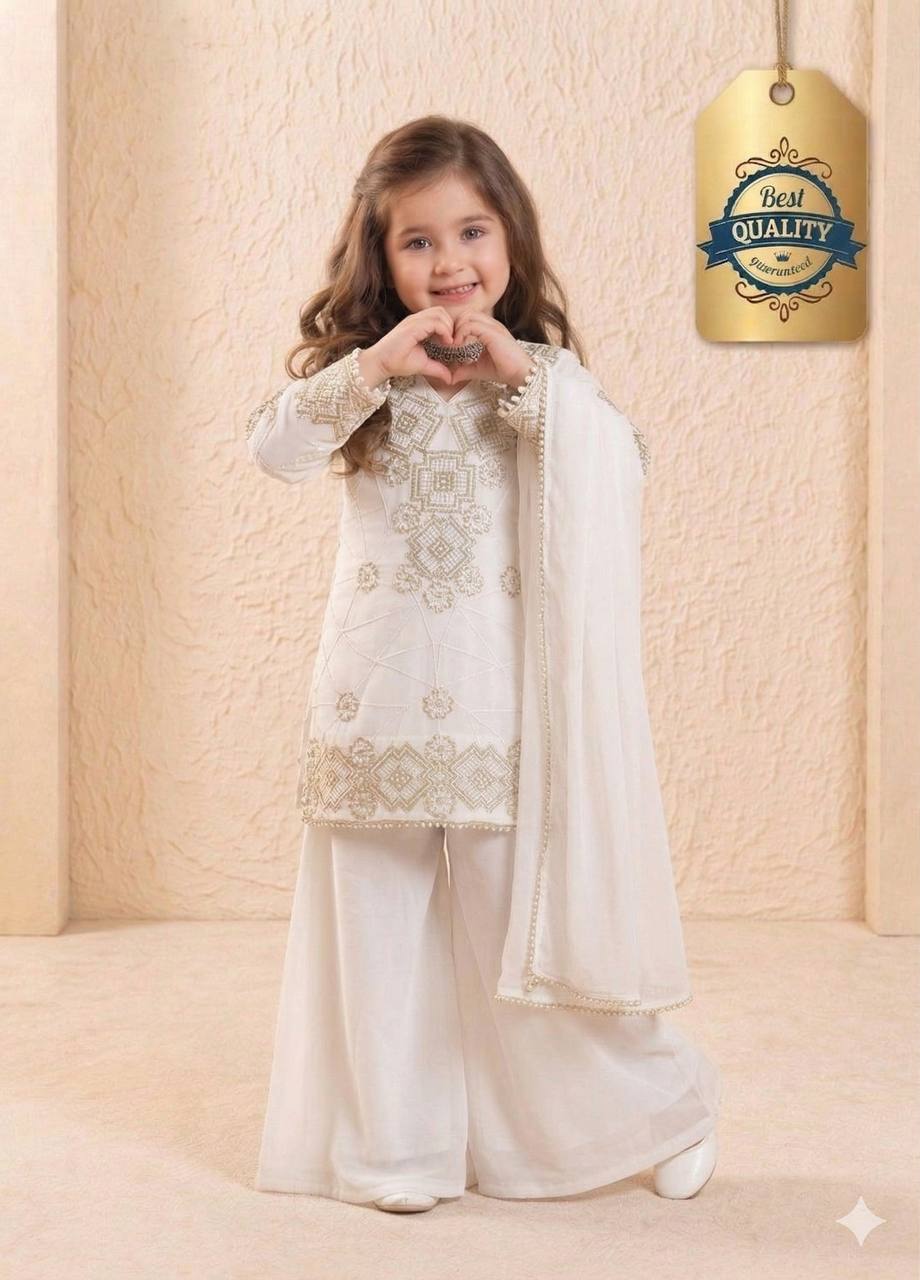 Fox Georgette Embroidered Palazzo Suit