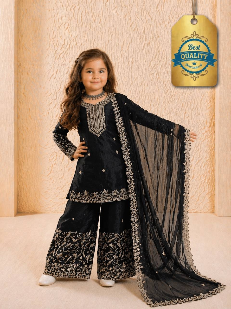 Girls Premium GMY Silk Sharara Suit
