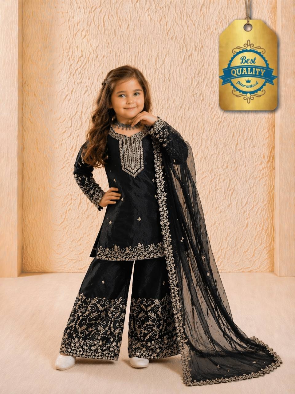 Girls Premium GMY Silk Sharara Suit
