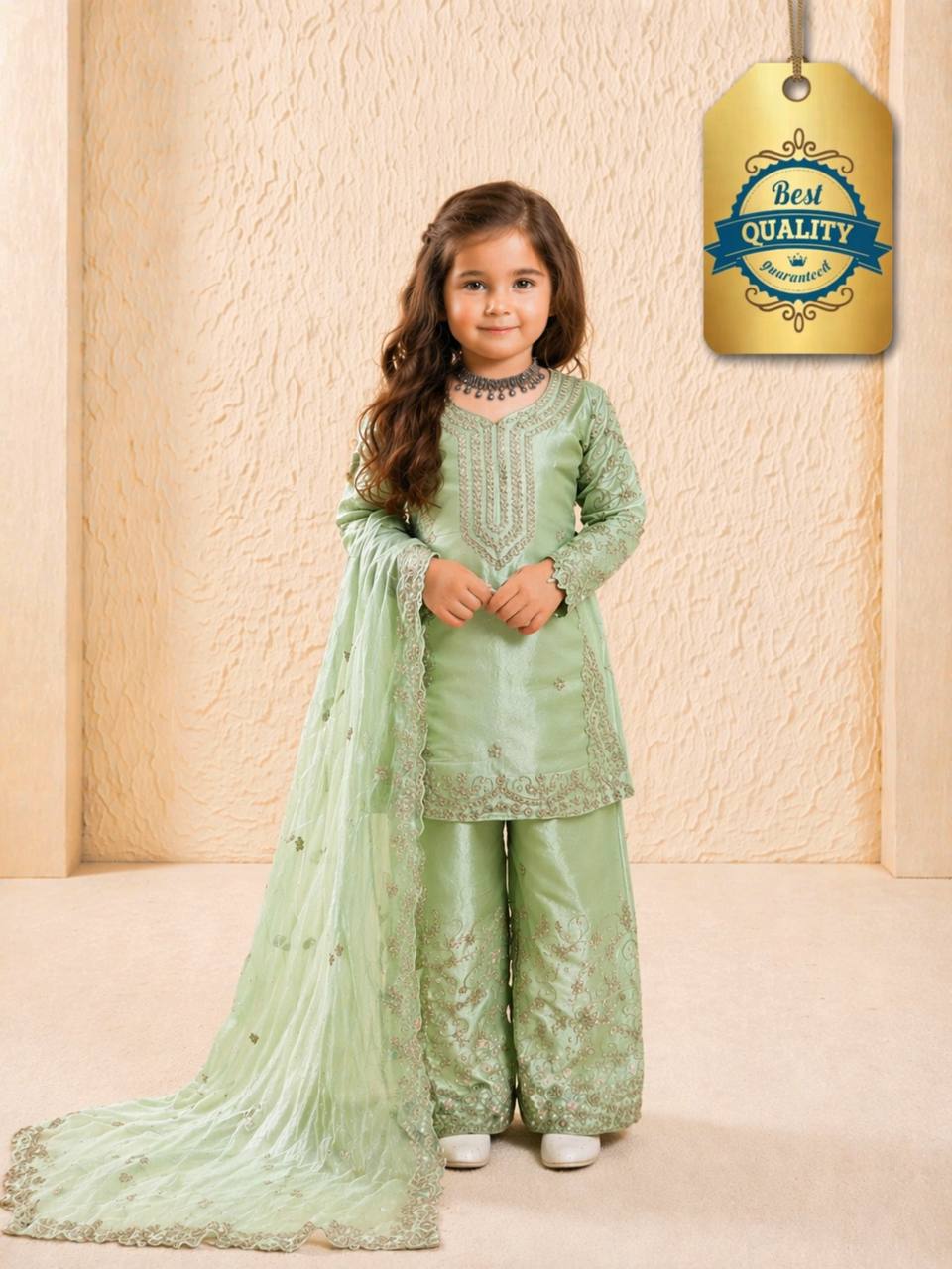 Girls Premium GMY Silk Sharara Suit