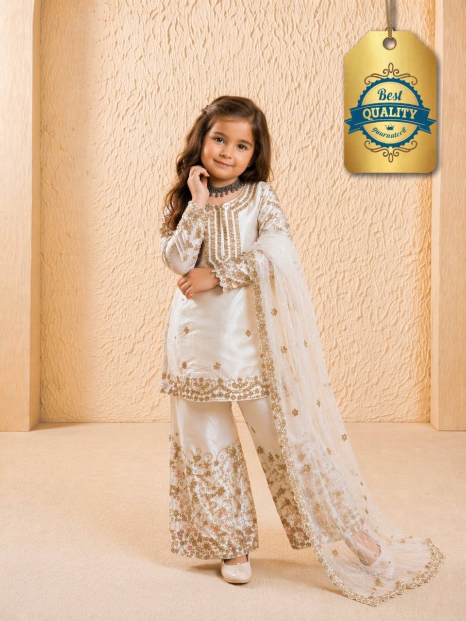 Girls Premium GMY Silk Sharara Suit