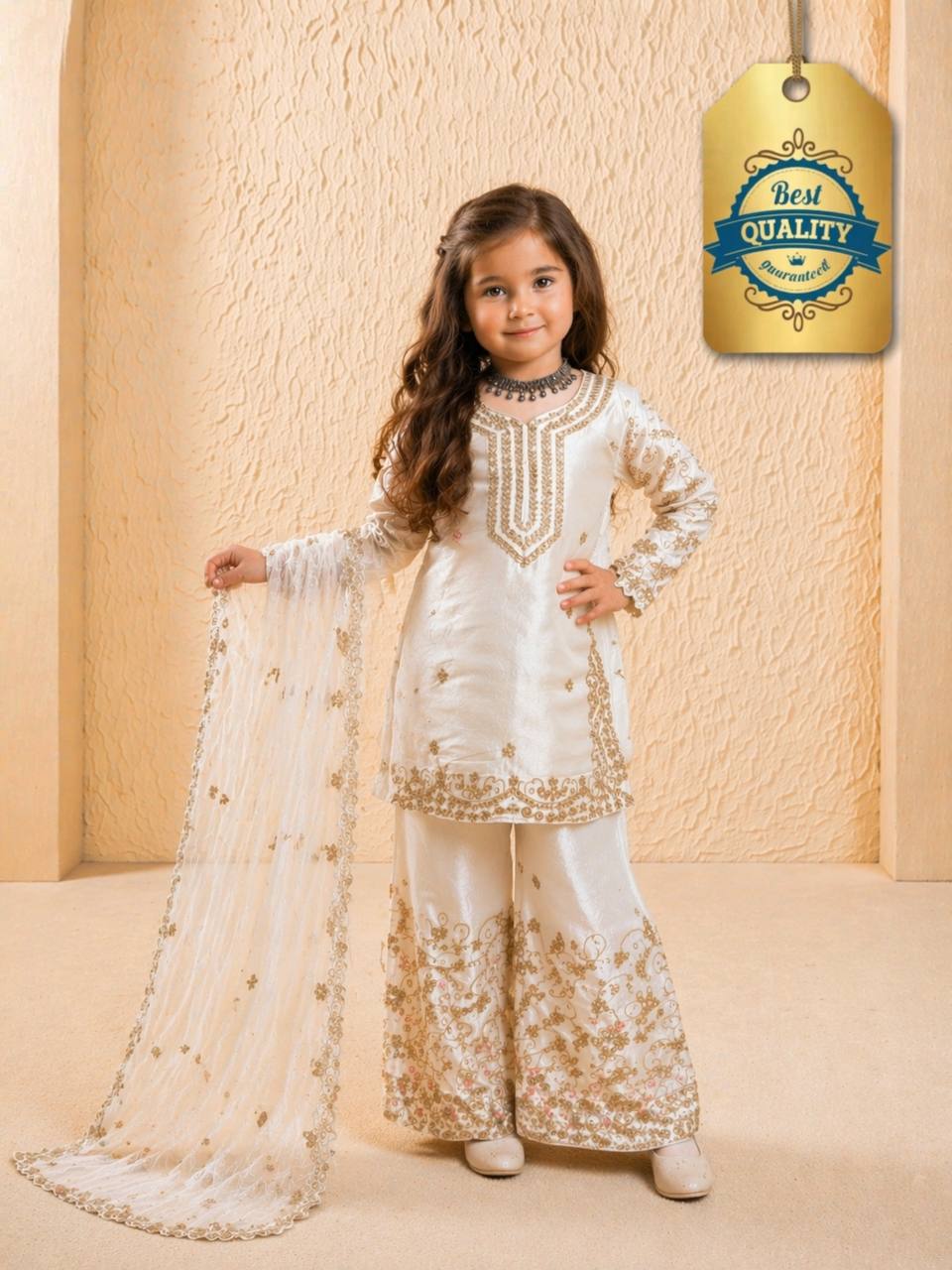 Girls Premium GMY Silk Sharara Suit