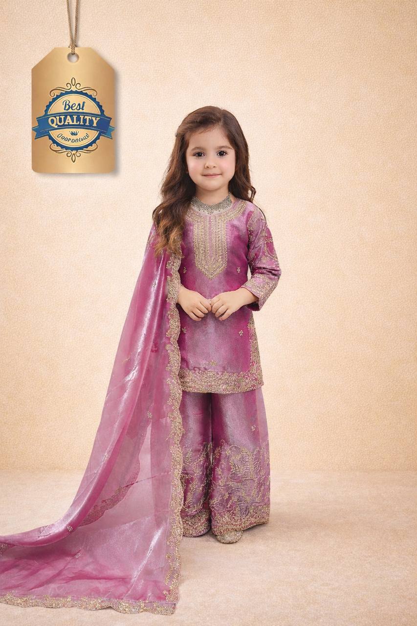 Girls Premium GMY Silk Sharara Suit