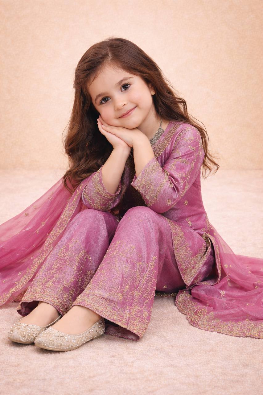 Girls Premium GMY Silk Sharara Suit