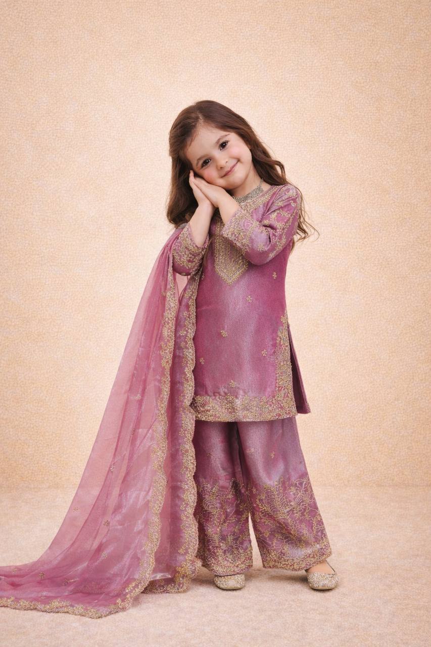 Girls Premium GMY Silk Sharara Suit