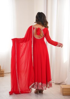 Elegant Sequin Flared Anarkali Se