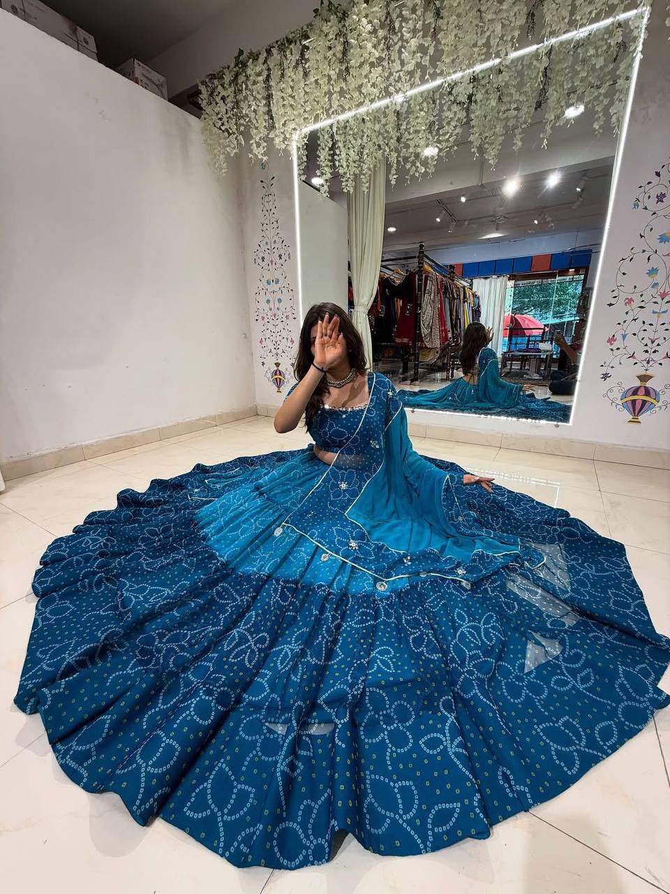 Navratri Printed Georgette Lehenga Choli with