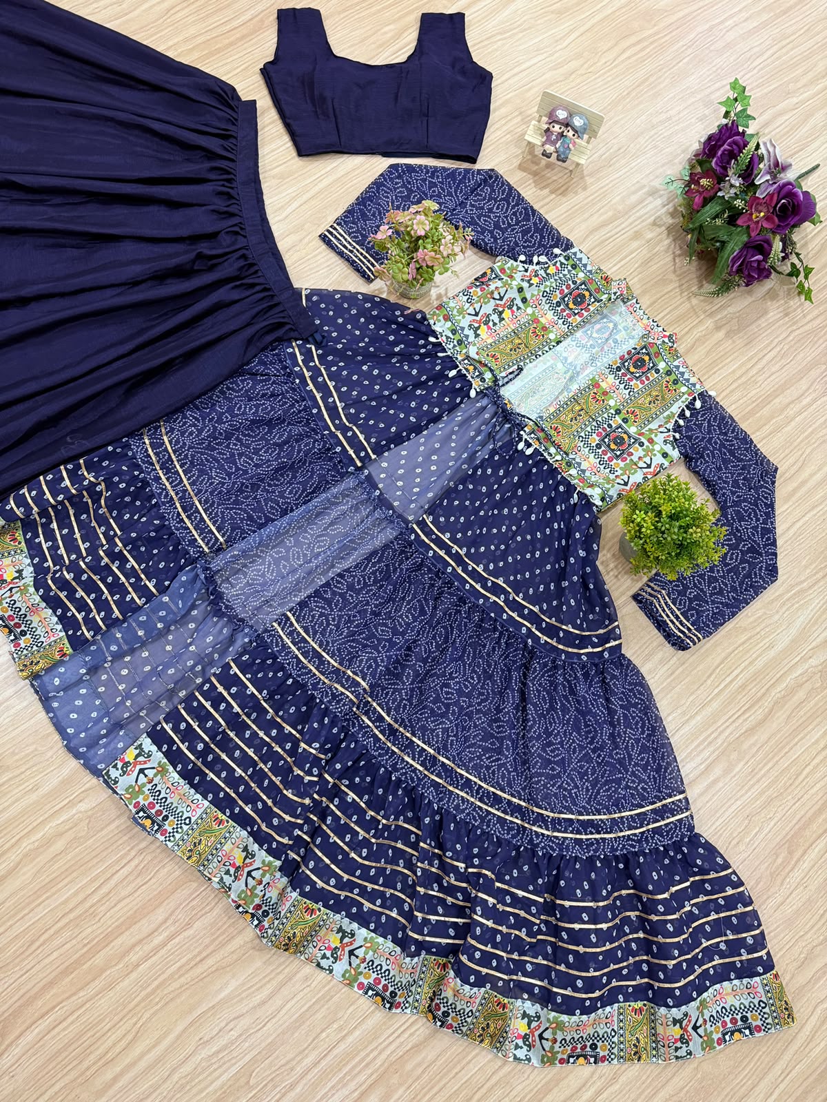 Navratri Lehenga Choli with Printed Shrug | Jayant