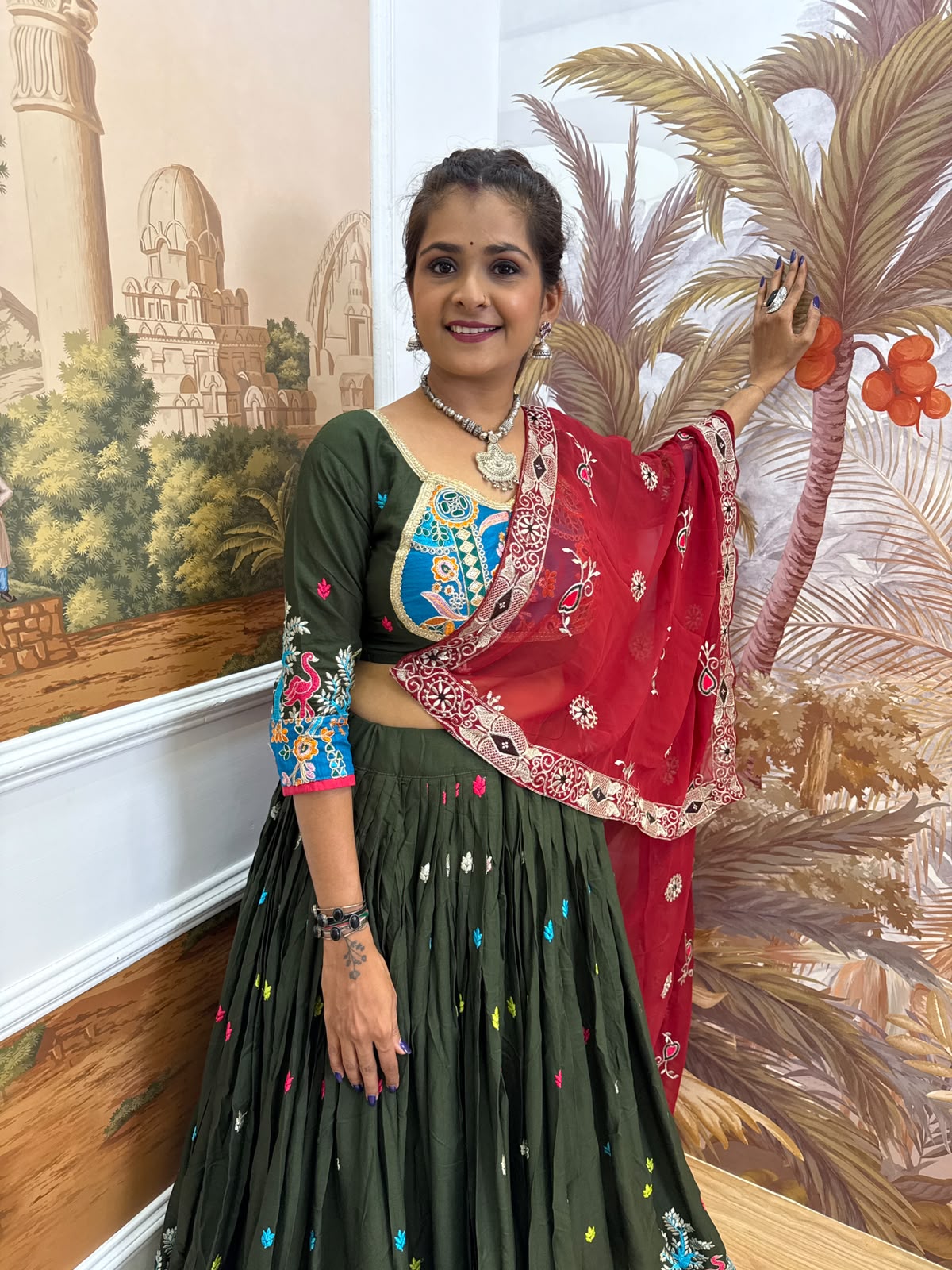 Heavy Embroidered Rayon Lehenga Choli