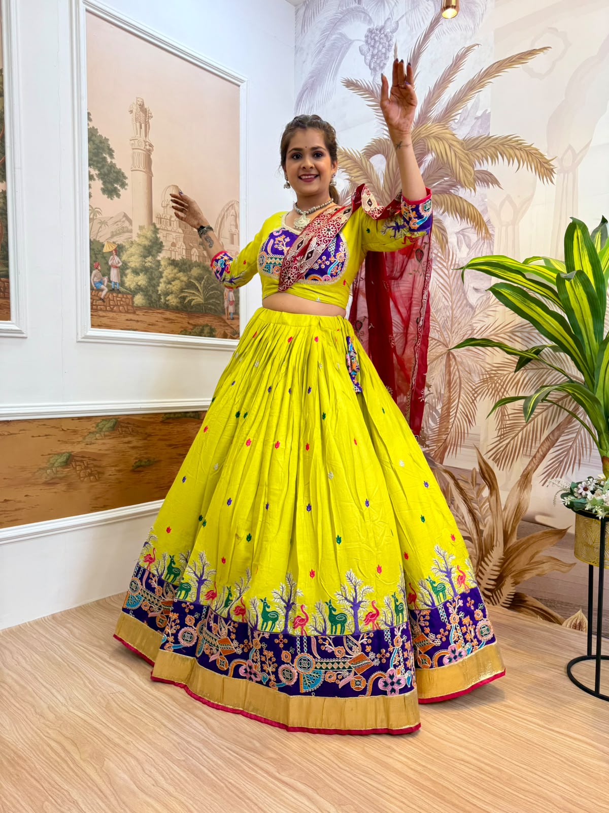 Heavy Embroidered Rayon Lehenga Choli