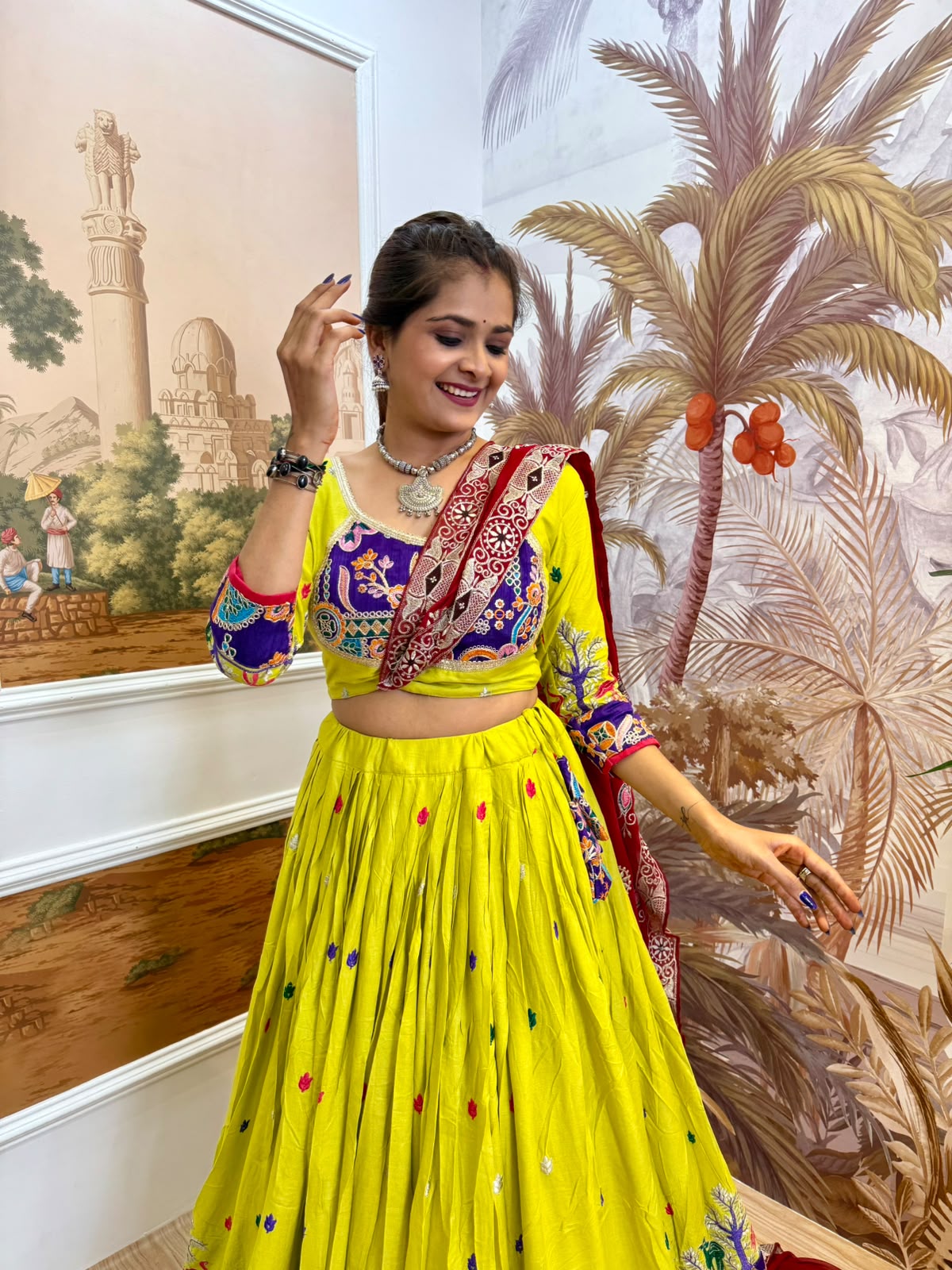Heavy Embroidered Rayon Lehenga Choli
