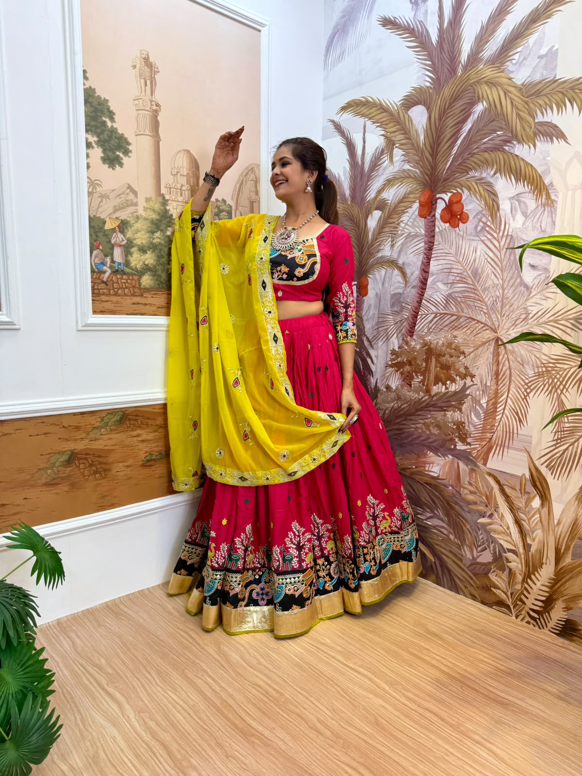 Heavy Embroidered Rayon Lehenga Choli