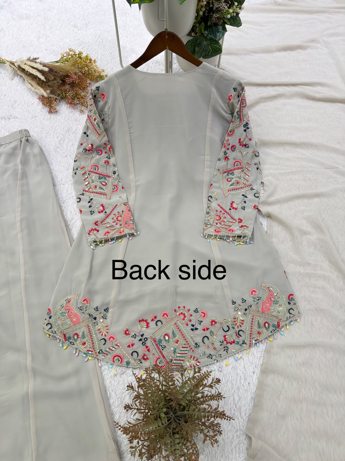 Heavy Sequence Embroidered Faux Georgette Suit