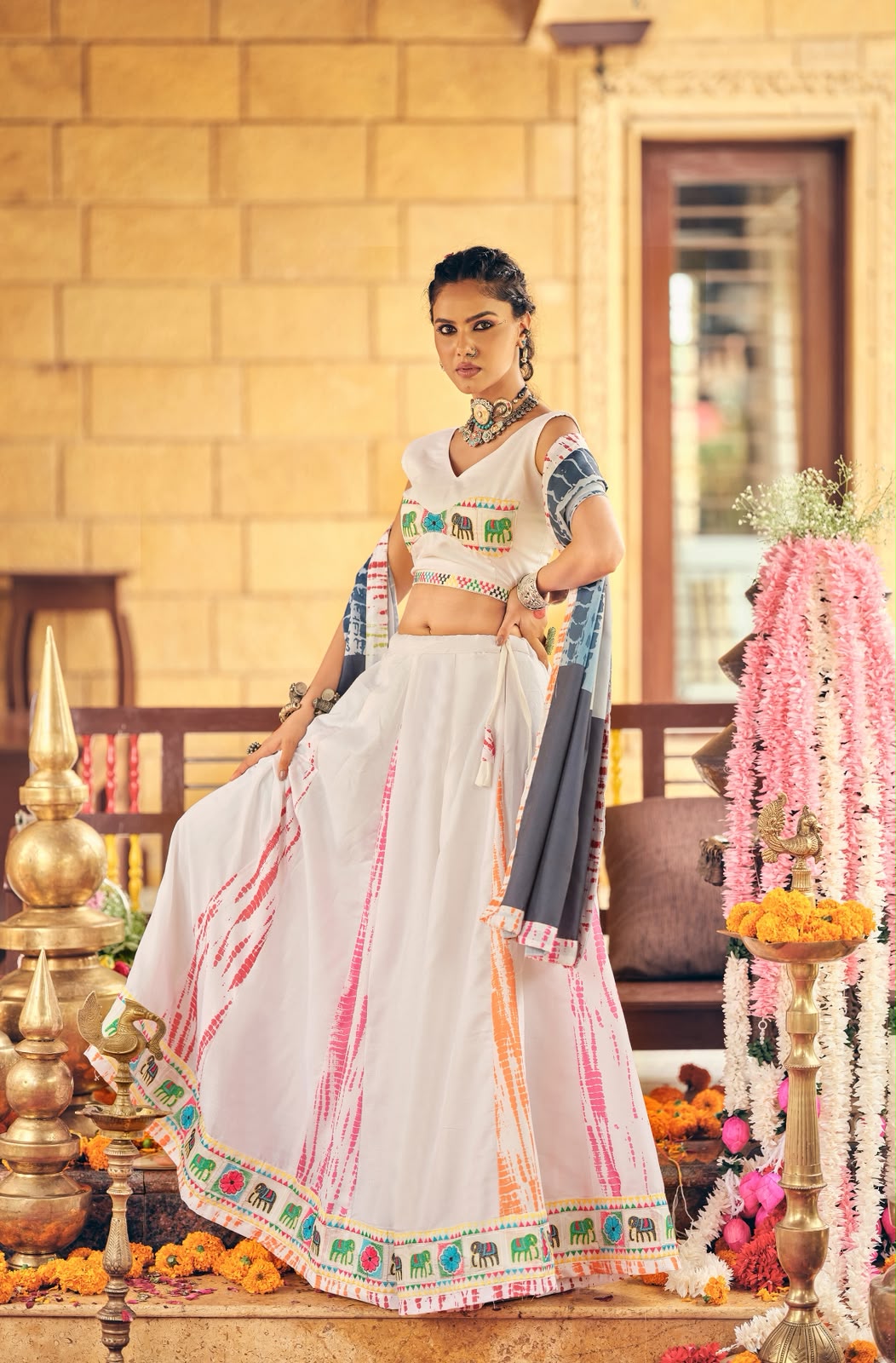 Lehenga Choli with Cotton Dupatta
