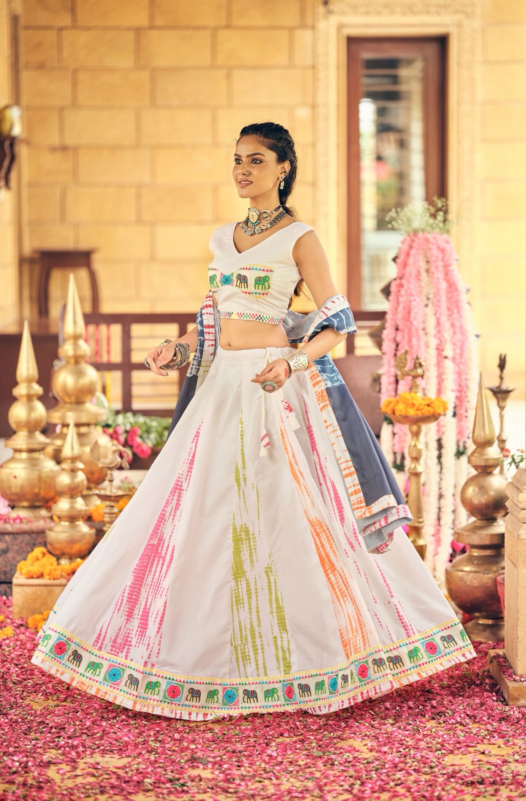 Lehenga Choli with Cotton Dupatta