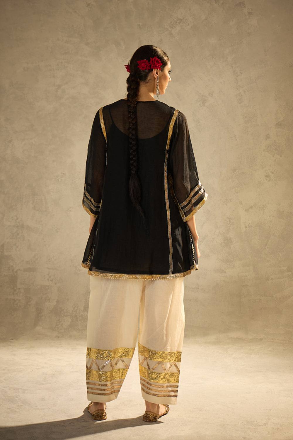 Celebrity Inspired Chinon Co-Ord Set with Gota Patti Work