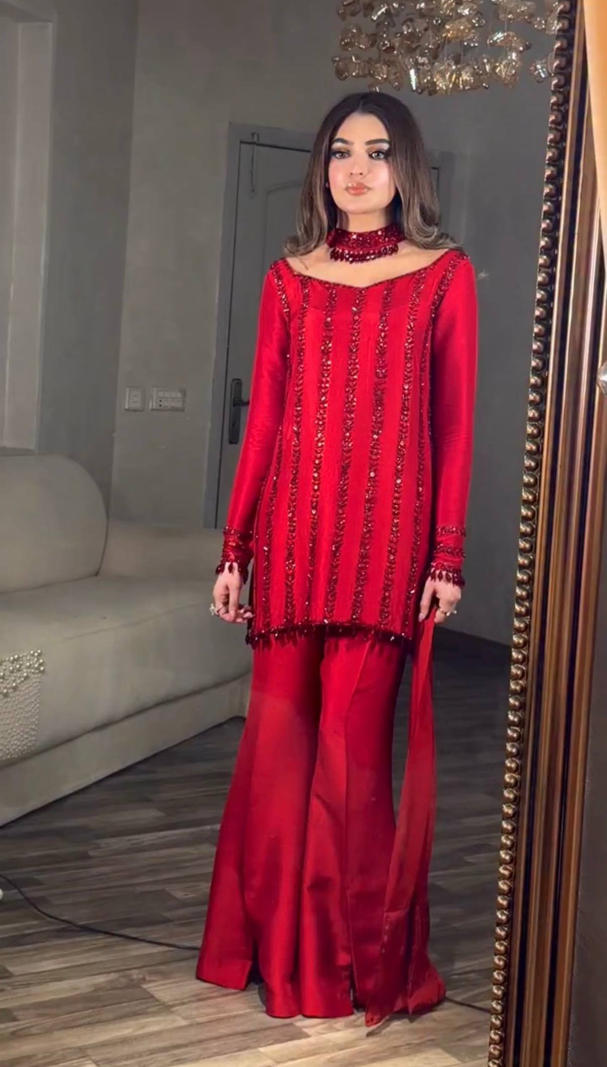 Rangoli Silk Embroidered Kurti Palazzo Set with Dupatta | Designer Party Wear Ethnic Suit for Women