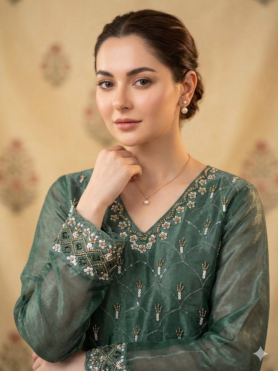 Fendy Embroidered Kurti Palazzo Set with Dupatta