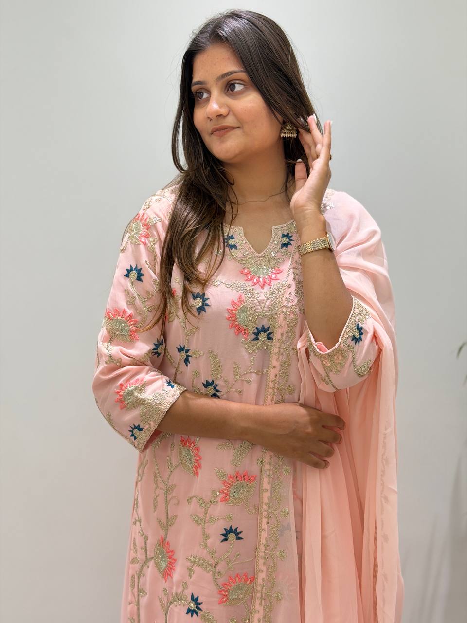 Sequins & Cording Work Ethnic Suit