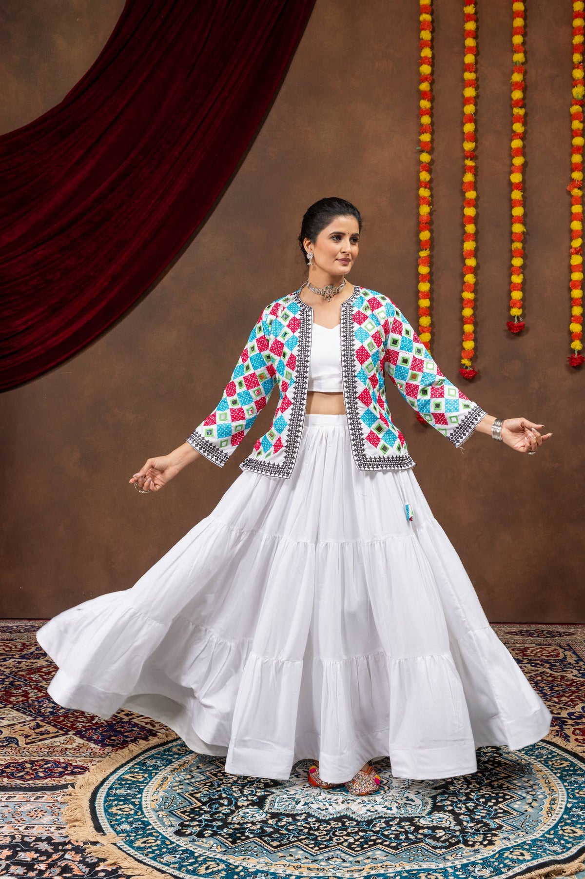 Navratri Rayon Lehenga Set