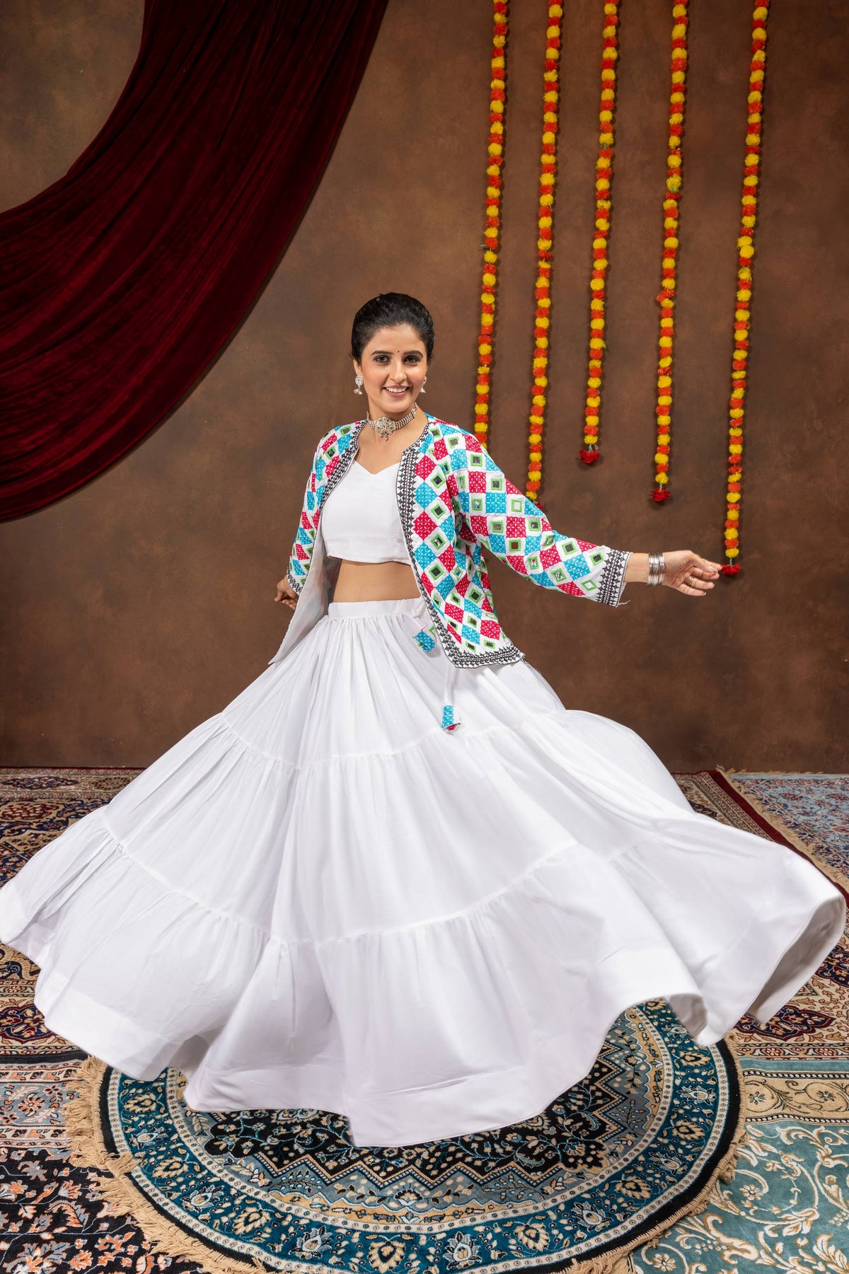 Navratri Rayon Lehenga Set