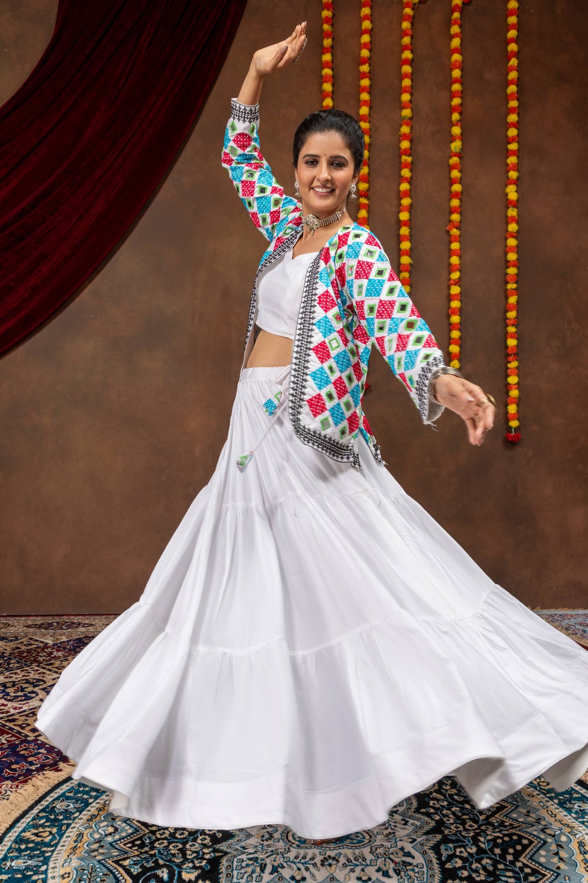 Navratri Rayon Lehenga Set