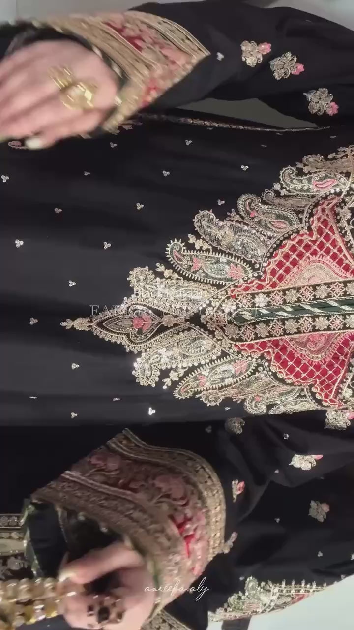 Biscuit Slub Embroidered Kaftan Set