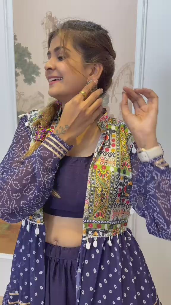 Navratri Lehenga Choli with Printed Shrug | Jayant