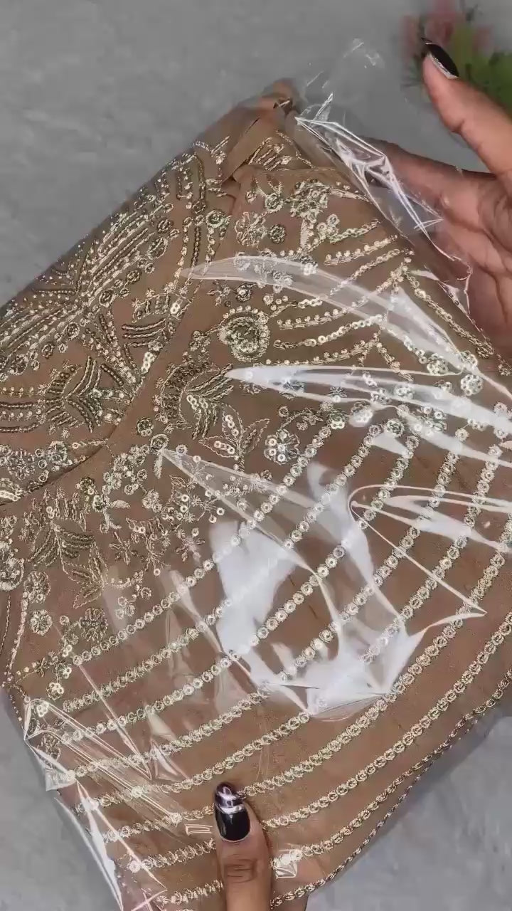 Sequence Embroidered Top Palazzo Set