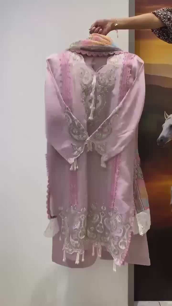 Elegant Embroidered 3 Piece Suit