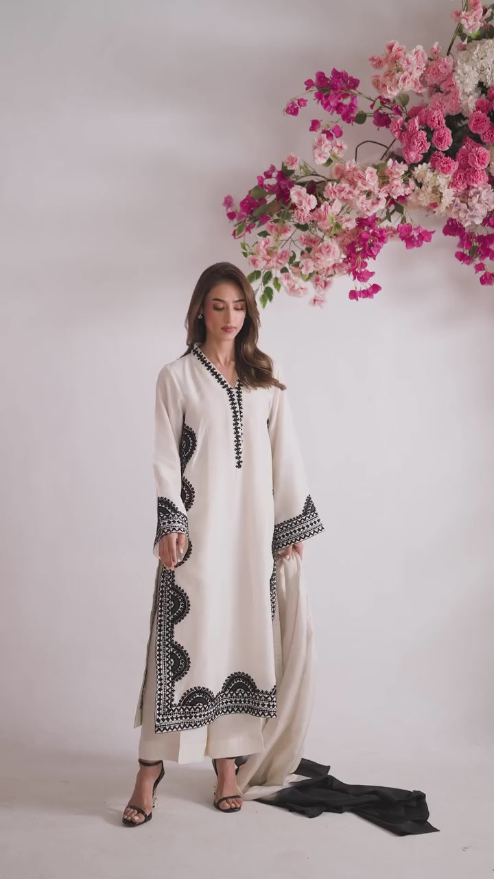 Biscuit Slub Thread Work Suit Set
