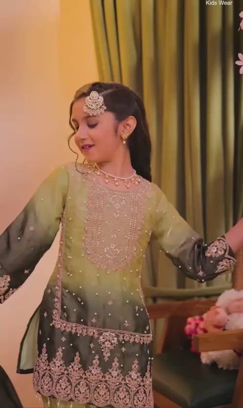 Festive Palazzo Suit with Sequin Embroidery