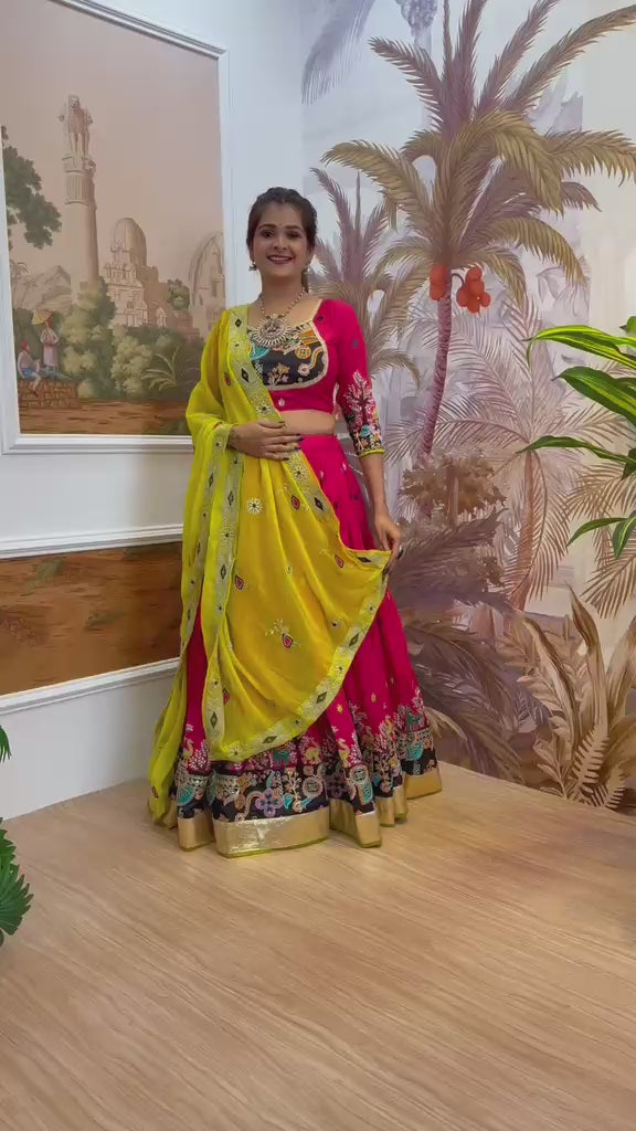 Heavy Embroidered Rayon Lehenga Choli
