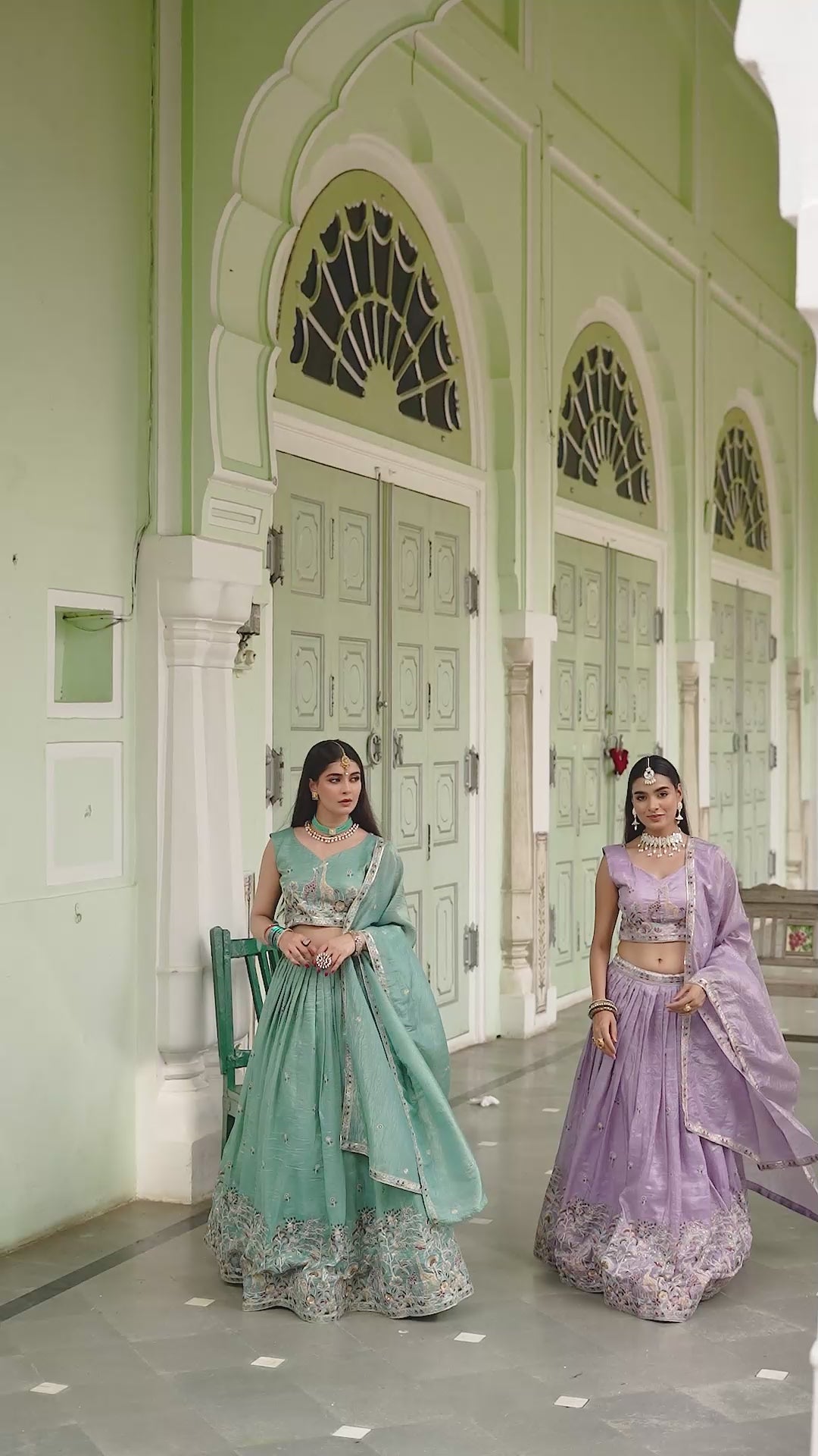 Premium Gold Crush Embroidered Lehenga Choli
